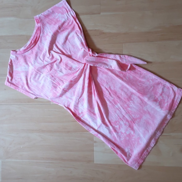 Tie Dye Adjustable Mini Dress, Cinched Waist, S, Cap Sleeves, Stretchy, Bodycon - Picture 5 of 12